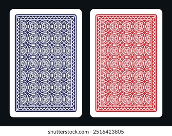 The reverse side of a playing card - back side reverse of playing cards pattern vector 27