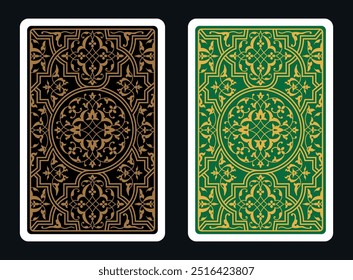 The reverse side of a playing card - back side reverse of playing cards pattern vector 26