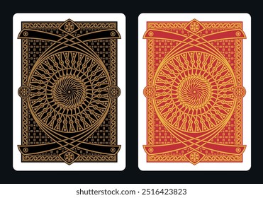 The reverse side of a playing card - back side reverse of playing cards pattern vector 28