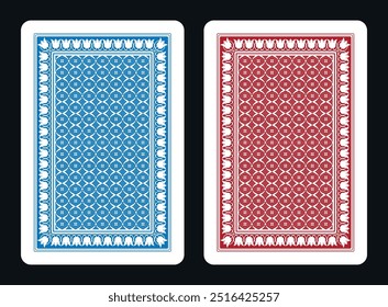 The reverse side of a playing card - back side reverse of playing cards pattern vector 31