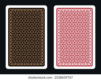 The reverse side of a playing card - back side reverse of playing cards pattern vector 36