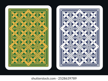 The reverse side of a playing card - back side reverse of playing cards pattern vector 33