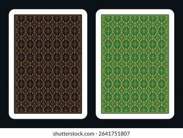The reverse side of a playing card - back side reverse of playing cards pattern vector