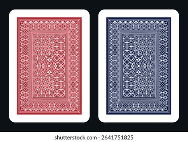 The reverse side of a playing card - back side reverse of playing cards pattern vector