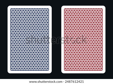 The reverse side of a playing card - back side reverse of playing cards pattern vector 23