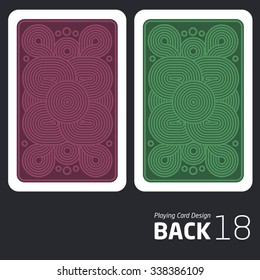 The reverse side of a playing card for blackjack other game with