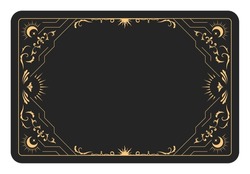The Reverse Side Of A Tarot Cards Batch, Frame With Fancy Pattern, Esoteric And Mystic Border, Sorcery, Vector
