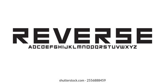 Reverse, Sport Modern Future bold Alphabet Font. Typography urban style fonts for technology, digital, movie logo bold style. vector illustration
