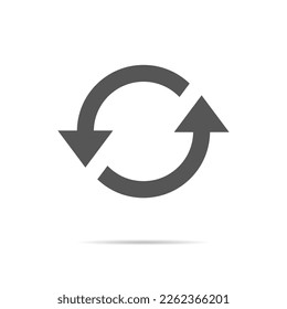 Reverse, sync icon vector in flat style