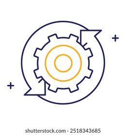 Umgekehrter Systemausfall und Dekonstruktion Symbol, technische Werkzeuge, Code-Rekonstruktion, Technologie, technischer Prozess, Systemanalyse