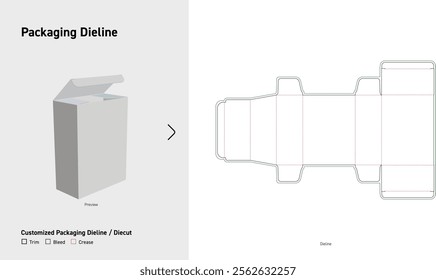 Reverse Tuck End Box Dieline