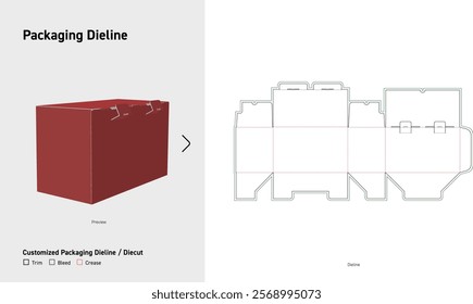 reverse Tuck End Box Dieline