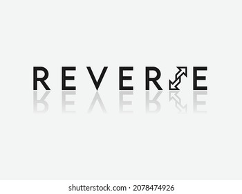 REVERSE in typography logo style