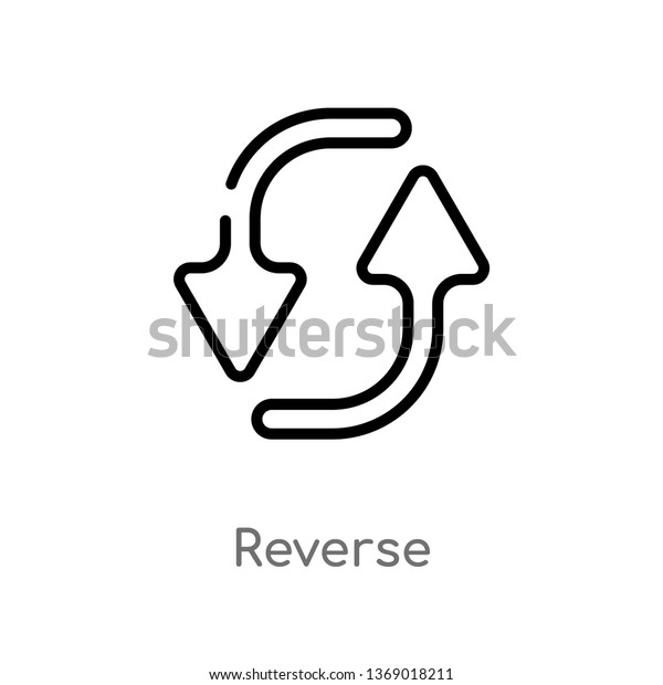 Reverse Vector Line Icon Simple Element Stock Vector (Royalty Free ...