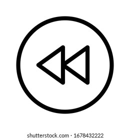 reverse vector thin line icon 