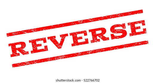 Reverse watermark stamp. Text caption between parallel lines with grunge design style. Rubber seal stamp with unclean texture. Vector red color ink imprint on a white background.