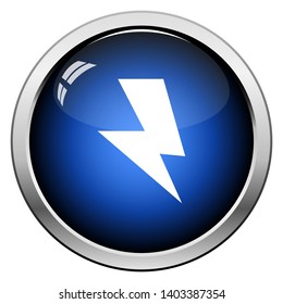 Reversed Bolt Icon. Glossy Button Design. Vector Illustration.