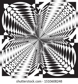 reversed circle into square and square into circle black on transparent perspective on transparent background from corner to corner