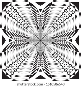 reversed circle into squareblack on transparent perspective on transparent background from corner to corner