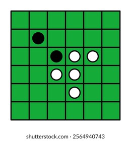 Reversi game match icon. Vector.