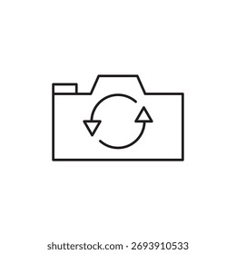 Umkehrbares Pfeilsymbol zum Umschalten der Kameraansicht vorn und hinten.
