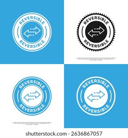 Reversible logo badge design. Suitable for business, information and product label