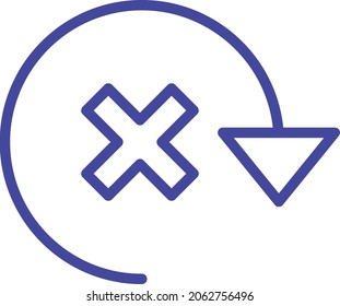 Revert Isolated Vector icon which can easily modify or edit

