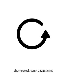 revert, rotate, replay arrow  icon. Signs and symbols can be used for web, logo, mobile app, UI, UX on white background