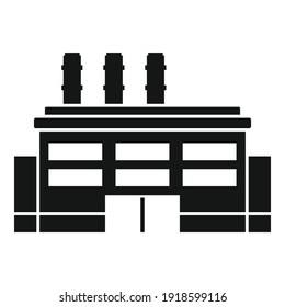 Revewable recycle factory icon. Simple illustration of revewable recycle factory vector icon for web design isolated on white background
