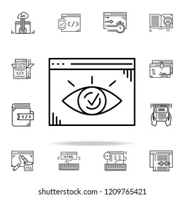 review and approve browser icon. Web development icons universal set for web and mobile