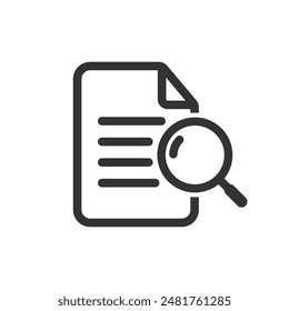 Review case study icon isolated vector illustration on white background.