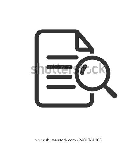 Review case study icon isolated vector illustration on white background.