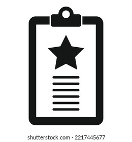 Review clipboard icon simple vector. Service experience. Best consumer