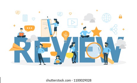 Review concept illustration. Idea of feedback and rating.