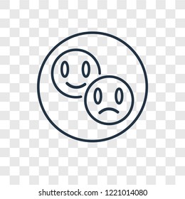 Review concept vector linear icon isolated on transparent background, Review concept transparency concept in outline style