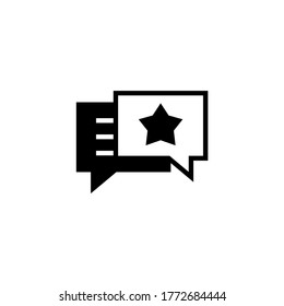 Review costumers vector icon in black flat glyph, filled style isolated on white background