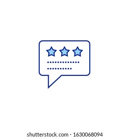 review creative icon. From Analytics Research icons collection. Isolated review sign on white background