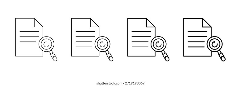Evalúa Iconos de ciclo Vector en diferentes estilos de línea de trazo