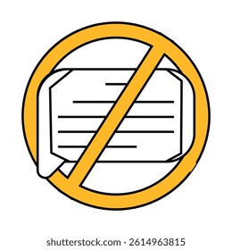 review deleted line icon vector. review deleted sign. isolated symbol illustration