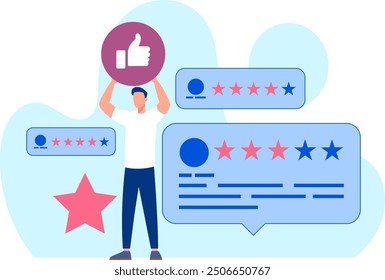 review, feedback, customer, illustration, service, star, business, vector, rank, rating, mobile, ranking, online, success, rate, phone, screen, management, positive, client, message, five, marketing,