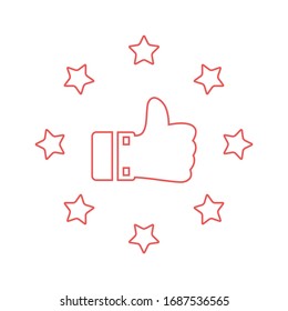 Review, feedback, rating outline icon design