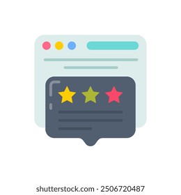 Review Flat Icons, Vector illustration