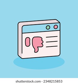 Reseña Ilustración libre de dibujos animados vectoriales. concepto de icono de experiencia de cliente aislado. estilo de dibujos animados planos