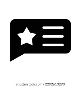 review glyph icon illustration vector graphic