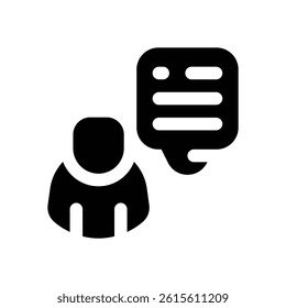 review glyph icon. Strong and solid vector icon for websites, mobile interfaces, presentations, and visual branding. High quality and easy to edit.
