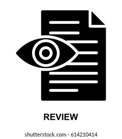 Review Glyphs vector icon