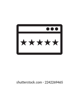 review icon , business icon vector