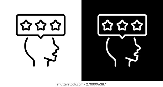 Review Icon Line Styles Vector Illustration