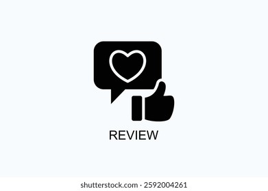 Review Icon Or Logo Isolated Vector Illustration