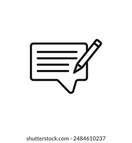 review icon logo sign vector outline